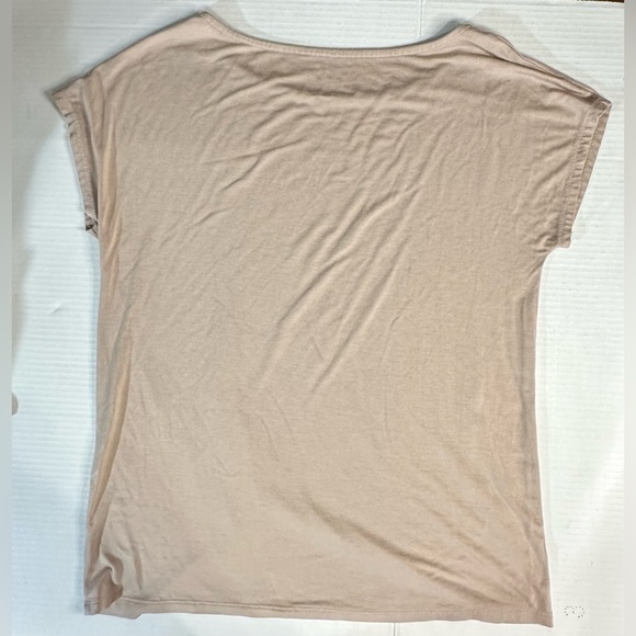 TAHARI Short Sleeve Tan Womens Top Medium Pre- Owned - Picture 6 of 6